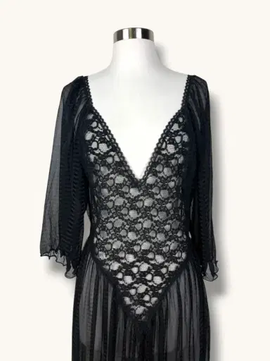 Jen Wonders Studio Sheer Black Dress | Thumbnail 2