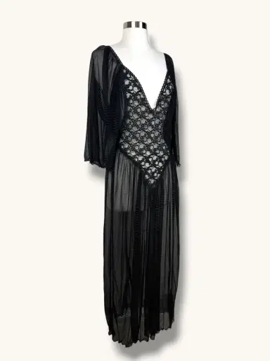 Jen Wonders Studio Sheer Black Dress | Thumbnail 3