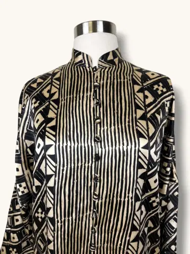 Jen Wonders Studio Silk Geometric Jacket | Thumbnail 11 Jen Wonders Studio Silk Geometric Jacket | Thumbnail 11