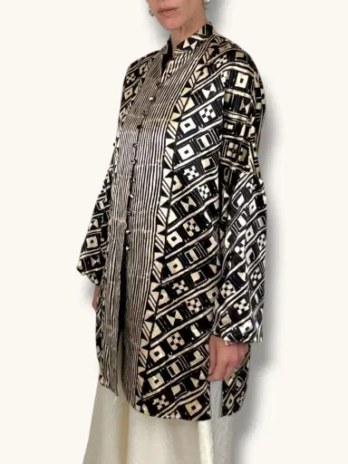Jen Wonders Studio Silk Geometric Jacket | Thumbnail 3 Jen Wonders Studio Silk Geometric Jacket | Thumbnail 3