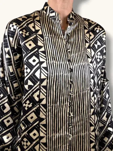 Jen Wonders Studio Silk Geometric Jacket | Thumbnail 4 Jen Wonders Studio Silk Geometric Jacket | Thumbnail 4