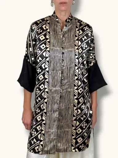 Jen Wonders Studio Silk Geometric Jacket | Thumbnail 5 Jen Wonders Studio Silk Geometric Jacket | Thumbnail 5