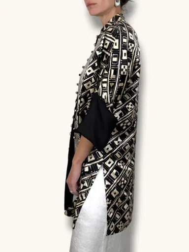 Jen Wonders Studio Silk Geometric Jacket | Thumbnail 8 Jen Wonders Studio Silk Geometric Jacket | Thumbnail 8