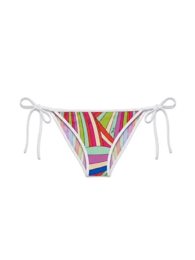 PUCCI Iride Print Triangle Bikini Bottoms