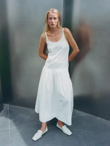 St. Agni Relaxed Pleat Maxi Dress | Thumbnail 3