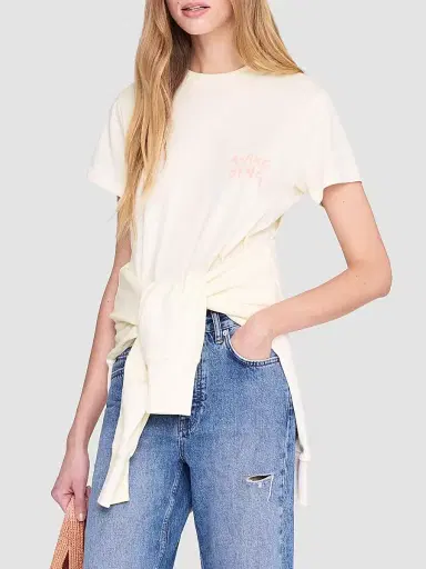 Anine Bing Women's Shelley Logo Cotton T-Shirt | Thumbnail 4