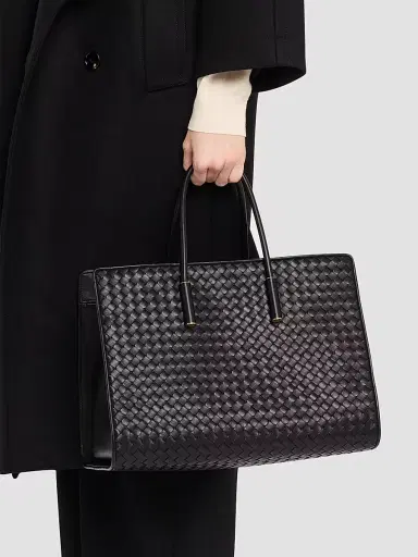 Bottega Veneta Women's Barbara Intrecciato Structured Leather Tote Bag | Thumbnail 2 Bottega Veneta Women's Barbara Intrecciato Structured Leather Tote Bag | Thumbnail 2