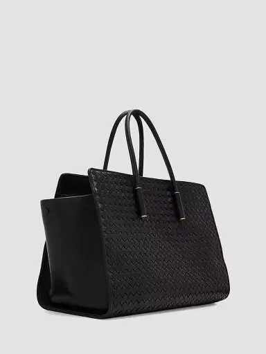 Bottega Veneta Women's Barbara Intrecciato Structured Leather Tote Bag | Thumbnail 3 Bottega Veneta Women's Barbara Intrecciato Structured Leather Tote Bag | Thumbnail 3