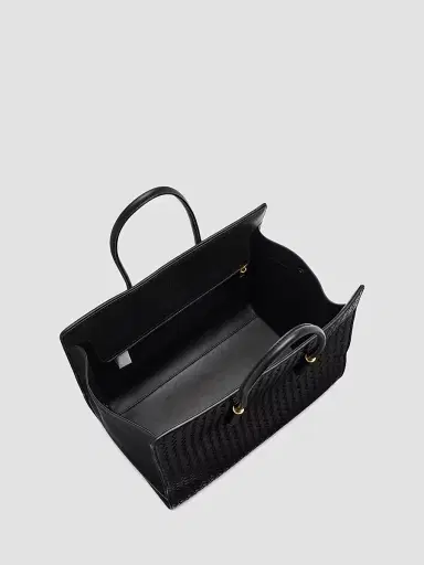 Bottega Veneta Women's Barbara Intrecciato Structured Leather Tote Bag | Thumbnail 4 Bottega Veneta Women's Barbara Intrecciato Structured Leather Tote Bag | Thumbnail 4