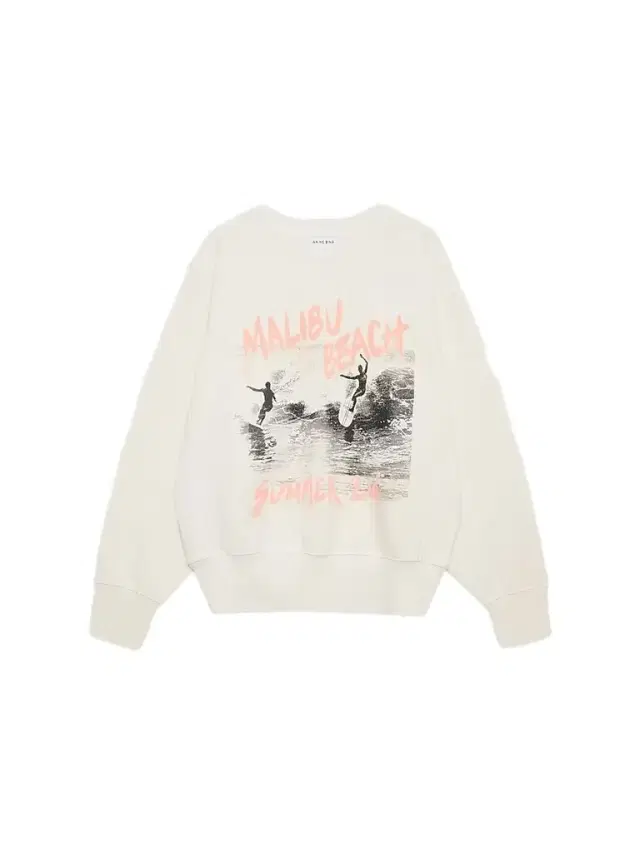 ANINE BING Women's Harry Shrunken Graphic Cotton Sweatshirt - Ecru