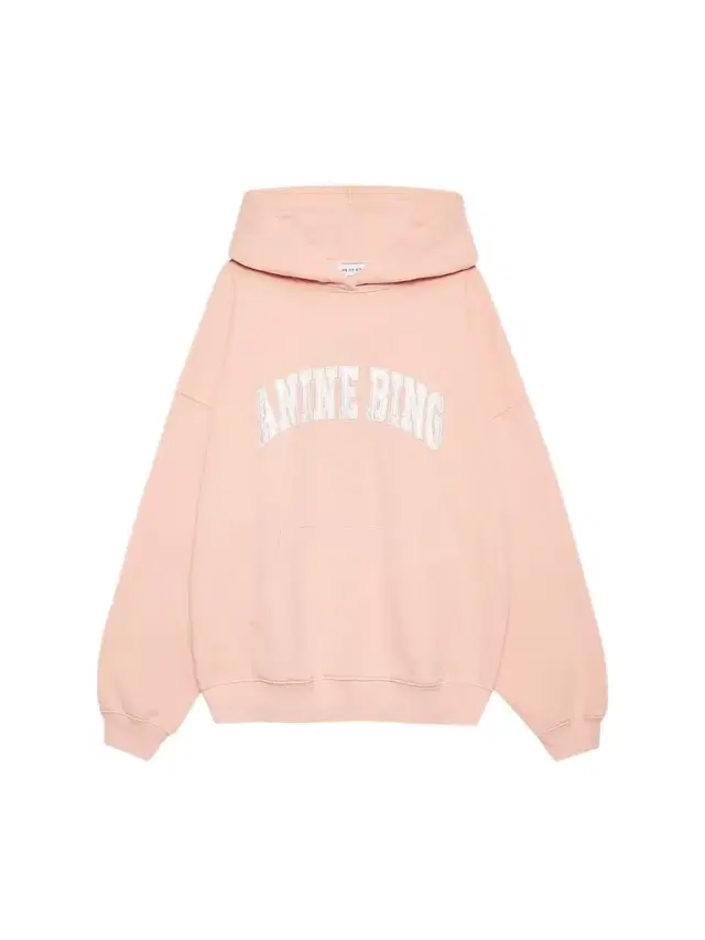ANINE BING Women's Harvey Logo Cotton Fleece Hoodie - Blush