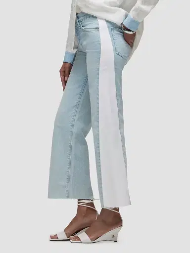 Hudson Jeans Women's Rosie Spliced Wide-Leg Ankle Jeans - Ice Out - Size 32 | Thumbnail 5 Hudson Jeans Women's Rosie Spliced Wide-Leg Ankle Jeans - Ice Out - Size 32 | Thumbnail 5