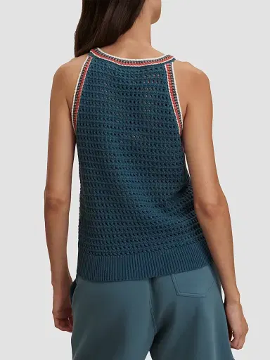 Varley Women's Aberg Knit Cotton Halter Top - Heron Blue - Size Small | Thumbnail 5 Varley Women's Aberg Knit Cotton Halter Top - Heron Blue - Size Small | Thumbnail 5