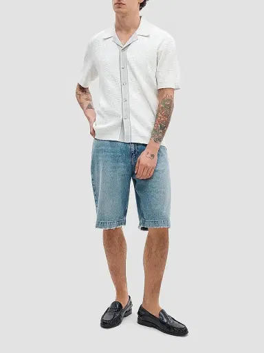 rag & bone Men's Harvey Knit Camp Shirt - Chalk - Size XXL | Thumbnail 2