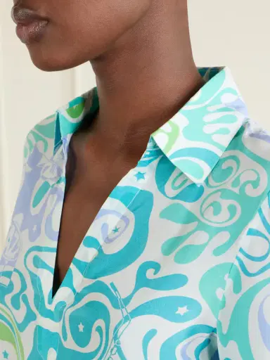 Emporio Sirenuse Jia Printed Silk Shirt | Thumbnail 5 Emporio Sirenuse Jia Printed Silk Shirt | Thumbnail 5