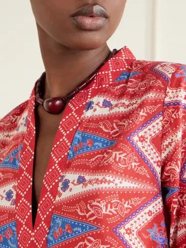 Emporio Sirenuse Jenna Printed Cotton-voile Coverup | Thumbnail 4 Emporio Sirenuse Jenna Printed Cotton-voile Coverup | Thumbnail 4