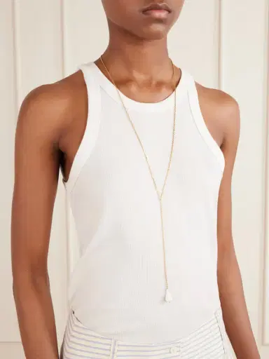 TOTEME Drop Crystal-embellished Gold-plated Necklace | Thumbnail 2 TOTEME Drop Crystal-embellished Gold-plated Necklace | Thumbnail 2