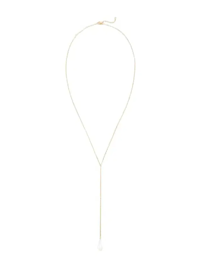 TOTEME Drop Crystal-embellished Gold-plated Necklace