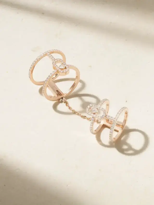 Messika Move Uno Double Convertible 18-karat Rose Gold Diamond Ring