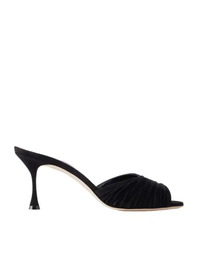 Manolo Blahnik Pirua 70 Suede Mules