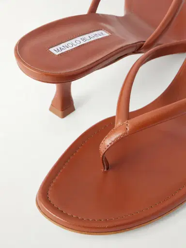 Manolo Blahnik Paterno 50 Leather Thong Sandals | Thumbnail 5