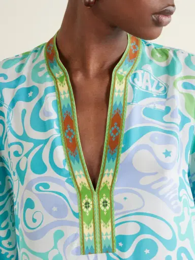 Emporio Sirenuse Jenna Printed Silk Coverup | Thumbnail 5 Emporio Sirenuse Jenna Printed Silk Coverup | Thumbnail 5