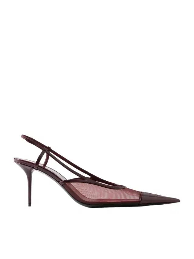 Renée Cassandre-embroidered Patent Leather-trimmed Mesh Slingback Pumps