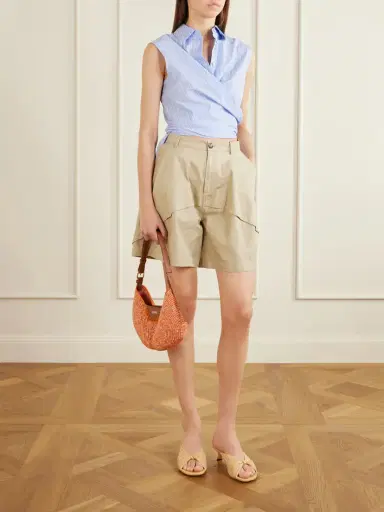 Loewe + Paula's Ibiza Swing Medium Leather-trimmed Raffia Shoulder Bag | Thumbnail 3 Loewe + Paula's Ibiza Swing Medium Leather-trimmed Raffia Shoulder Bag | Thumbnail 3
