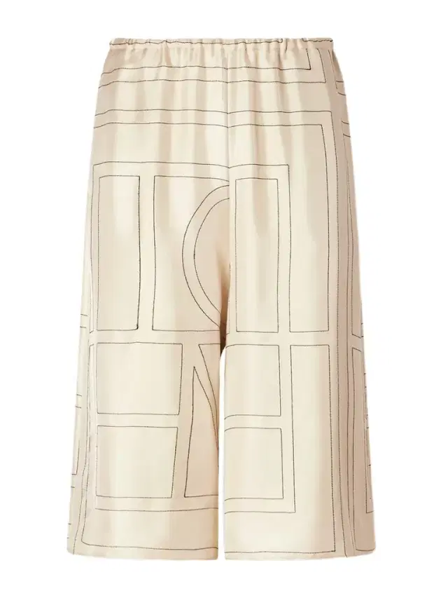 TOTEME Embroidered Silk Shorts