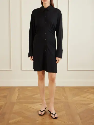 TOTEME Slouch Draped Jersey Midi Dress | Thumbnail 3 TOTEME Slouch Draped Jersey Midi Dress | Thumbnail 3