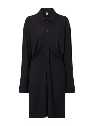 TOTEME Slouch Draped Jersey Midi Dress | Thumbnail 1 TOTEME Slouch Draped Jersey Midi Dress | Thumbnail 1