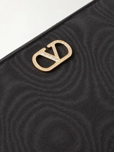 Valentino Garavani Vlogo Embellished Moire Clutch | Thumbnail 5