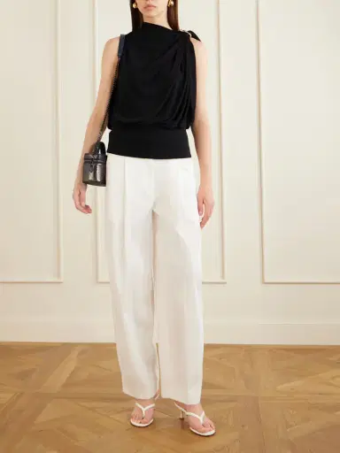 TOTEME Pleated Cotton Wide-leg Pants | Thumbnail 2