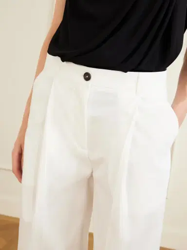 TOTEME Pleated Cotton Wide-leg Pants | Thumbnail 5