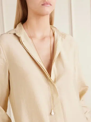 TOTEME Drop Crystal-embellished Silver Necklace | Thumbnail 2 TOTEME Drop Crystal-embellished Silver Necklace | Thumbnail 2