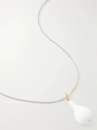 TOTEME Drop Crystal-embellished Silver Necklace | Thumbnail 4 TOTEME Drop Crystal-embellished Silver Necklace | Thumbnail 4