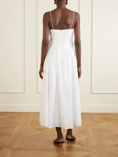 Staud Margi Cotton-blend Midi Dress | Thumbnail 3 Staud Margi Cotton-blend Midi Dress | Thumbnail 3