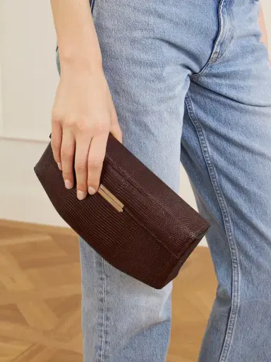 TOTEME Clip Lizard-effect Leather Shoulder Bag | Thumbnail 3 TOTEME Clip Lizard-effect Leather Shoulder Bag | Thumbnail 3