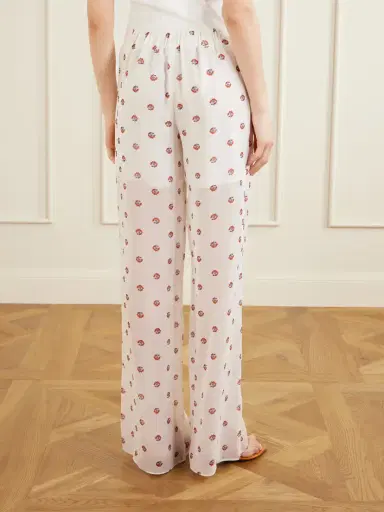 LIBEROWE Palazzo Floral-print Wide-leg Silk Pants | Thumbnail 4