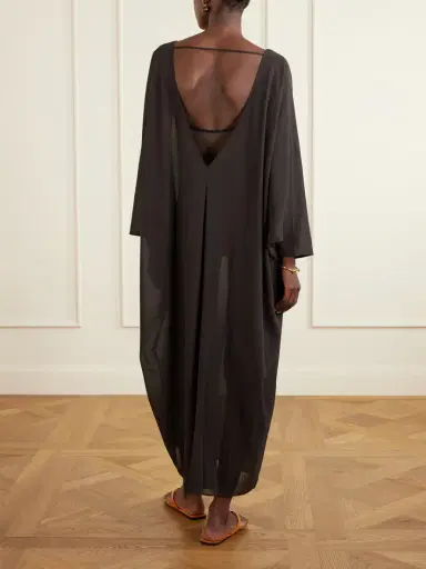 Staud Nour Open-back Chiffon Coverup | Thumbnail 3 Staud Nour Open-back Chiffon Coverup | Thumbnail 3