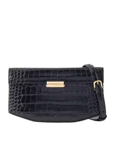 TOTEME Clip Croc-effect Leather Shoulder Bag | Thumbnail 1 TOTEME Clip Croc-effect Leather Shoulder Bag | Thumbnail 1