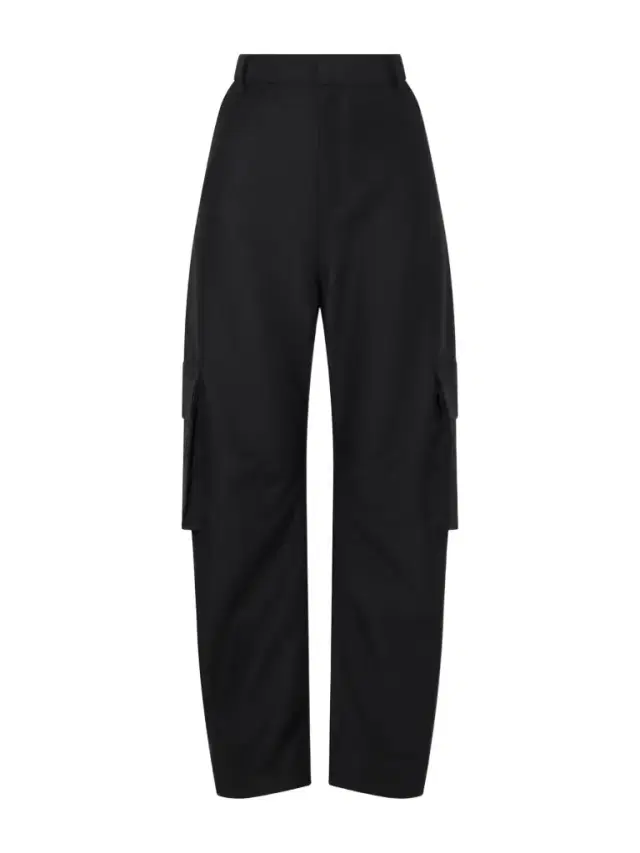 Cargo Cotton Wide-leg Pants