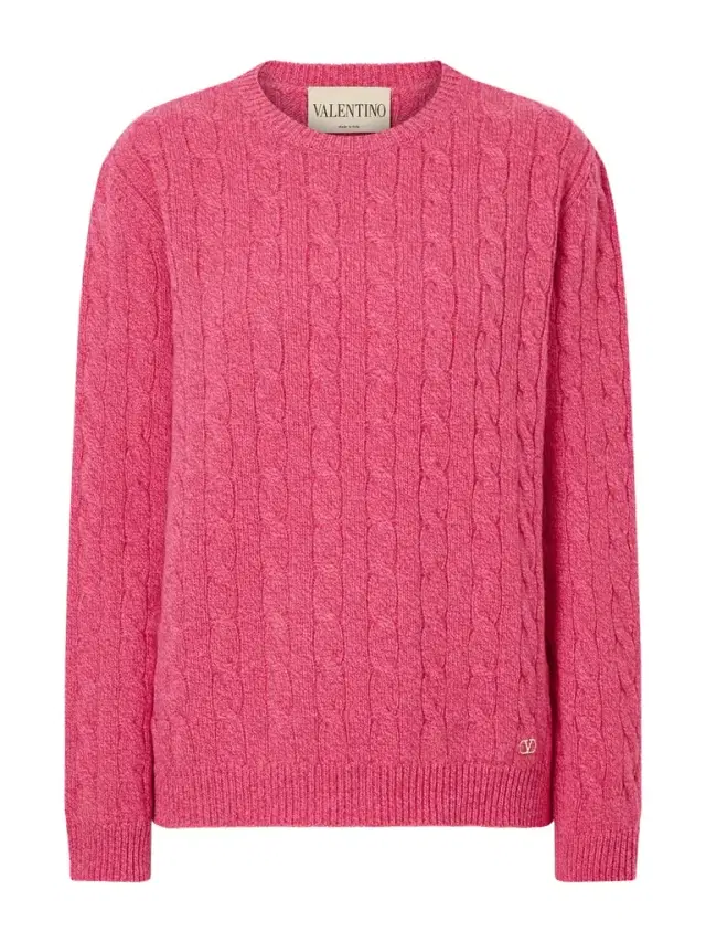 Valentino Garavani Cable-knit Virgin Wool Sweater
