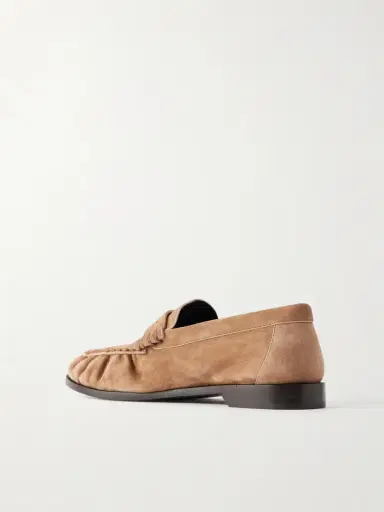 Saint Laurent Le Loafer Cassandre-embellished Suede Loafers | Thumbnail 3 Saint Laurent Le Loafer Cassandre-embellished Suede Loafers | Thumbnail 3