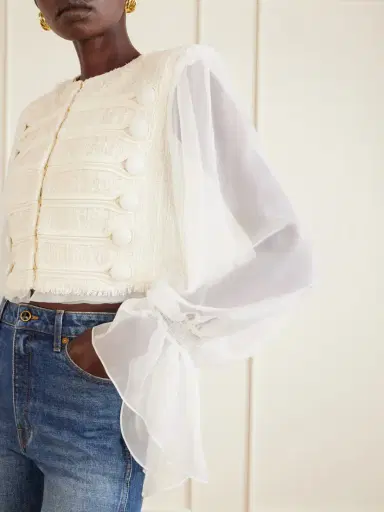 Balmain Brandebourg Tweed Blouse | Thumbnail 4 Balmain Brandebourg Tweed Blouse | Thumbnail 4
