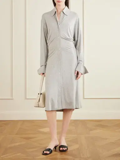 TOTEME Slouch Draped Jersey Midi Dress | Thumbnail 2 TOTEME Slouch Draped Jersey Midi Dress | Thumbnail 2