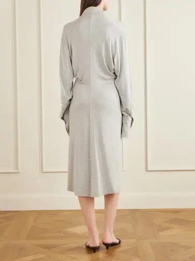 TOTEME Slouch Draped Jersey Midi Dress | Thumbnail 3 TOTEME Slouch Draped Jersey Midi Dress | Thumbnail 3