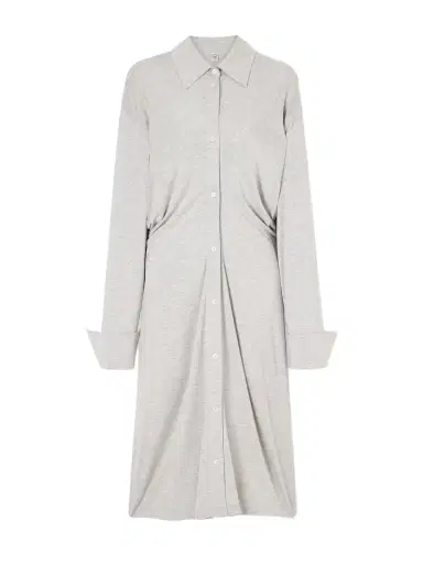TOTEME Slouch Draped Jersey Midi Dress | Thumbnail 1 TOTEME Slouch Draped Jersey Midi Dress | Thumbnail 1