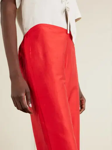 Staud Stroll Silk-dupioni Wide-leg Pants | Thumbnail 4 Staud Stroll Silk-dupioni Wide-leg Pants | Thumbnail 4