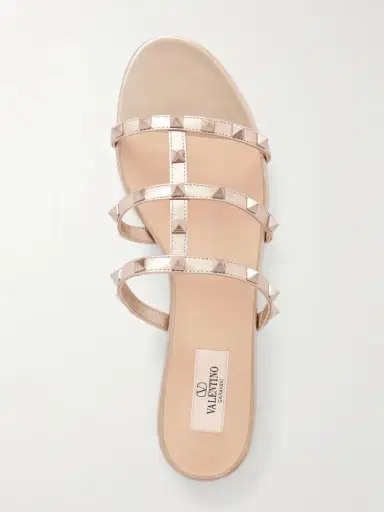 Valentino Garavani Rockstud Metallic Leather Sandals | Thumbnail 6 Valentino Garavani Rockstud Metallic Leather Sandals | Thumbnail 6